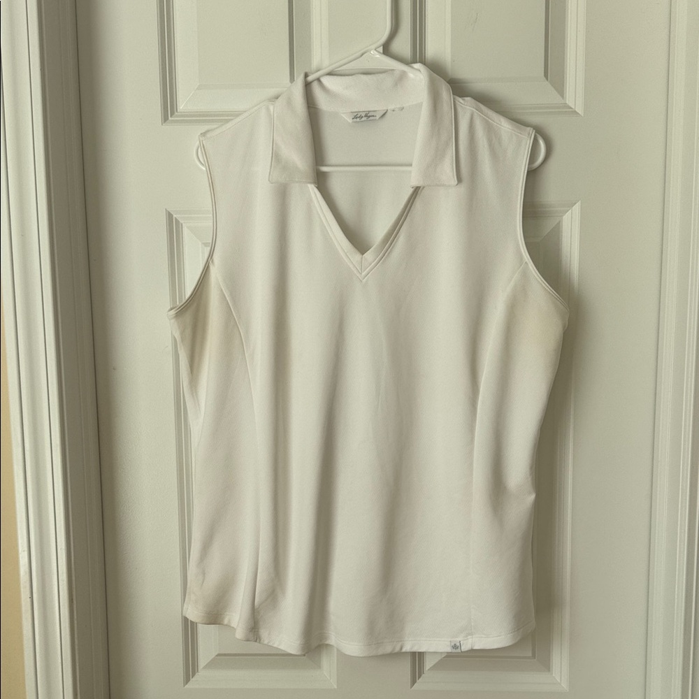 Lady Hagen‎ Women's Sleeveless Golf Polo - XL - White